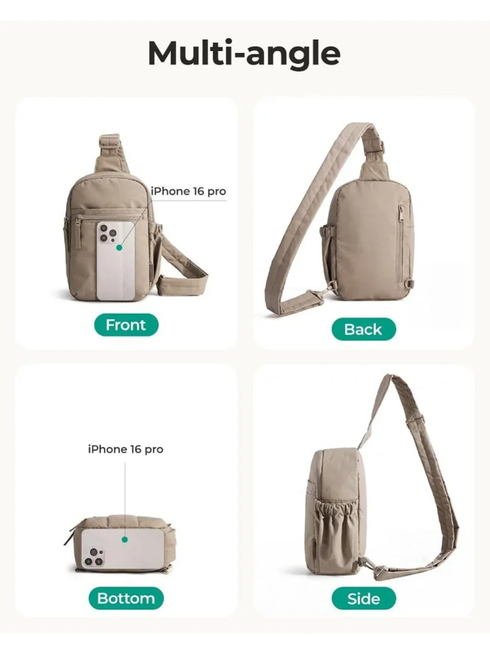 Quilted Puffer Crossbody Bag for Women | Small Sling Fanny Pack & Travel Purse
